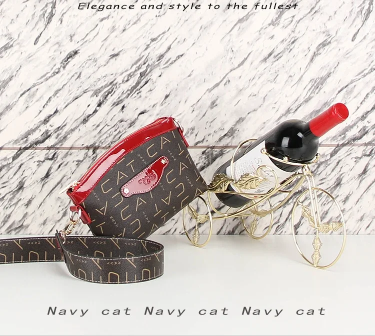 Navy cat Retro Square Bag Ladies Handbag Shoulder Messenger Bags Female 2019 New Korean7