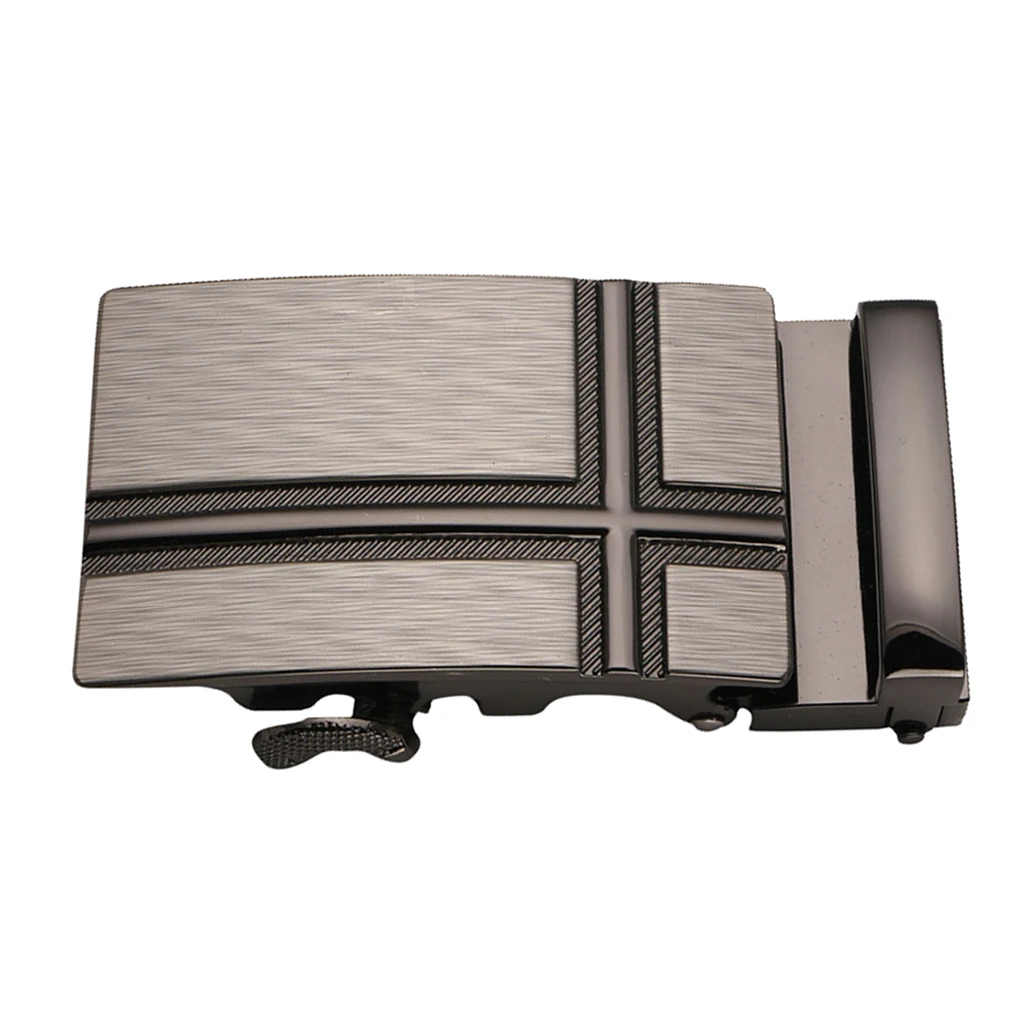 Business Men's Automatic Slide Belt Buckle Replacement Metal Ratchet Belt Buckle Fits 35 mm/1.38 inch wide belts