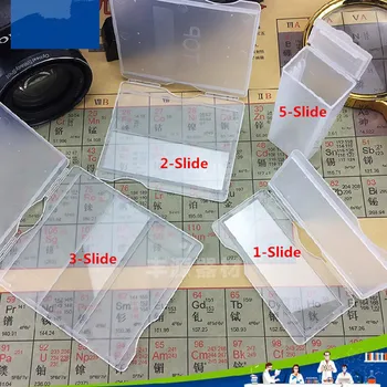 

10pcs Clear Color Plastic Rectangle Shape Hold 1/2/3/5 side Microslide Slide Microscope Box
