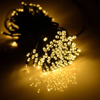 

100 LED Solar Battery Light Outdoor Fairy Xmas Tree Hanging String Lamps Christmas Halloween Party Wall Garden Lights Props