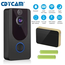 CDYCAM Водонепроницаемый 720P IP видео домофон Wi-Fi дверной звонок PIR сигнализация инфракрасная беспроводная камера безопасности с батареями и приемником
