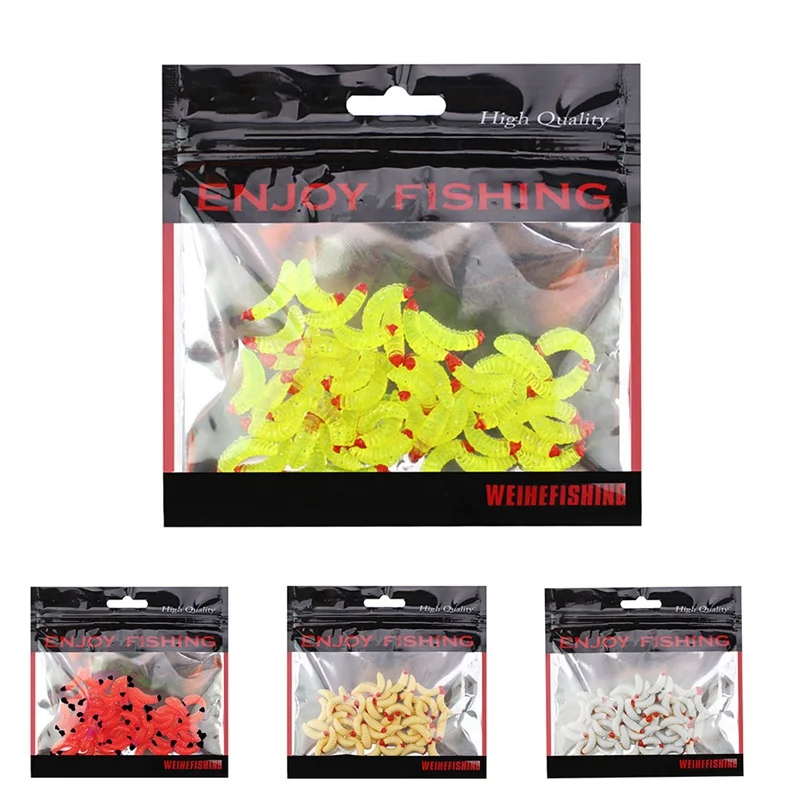 50 шт./компл. искусственные приманки для ловли рыбы ложные хлеб формы червь