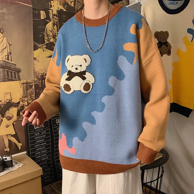 Mens Sweater Bear | Vintage Sweaters Men | Vintage Bears Sweater | Men  Styles Sweater - Pullovers - Aliexpress
