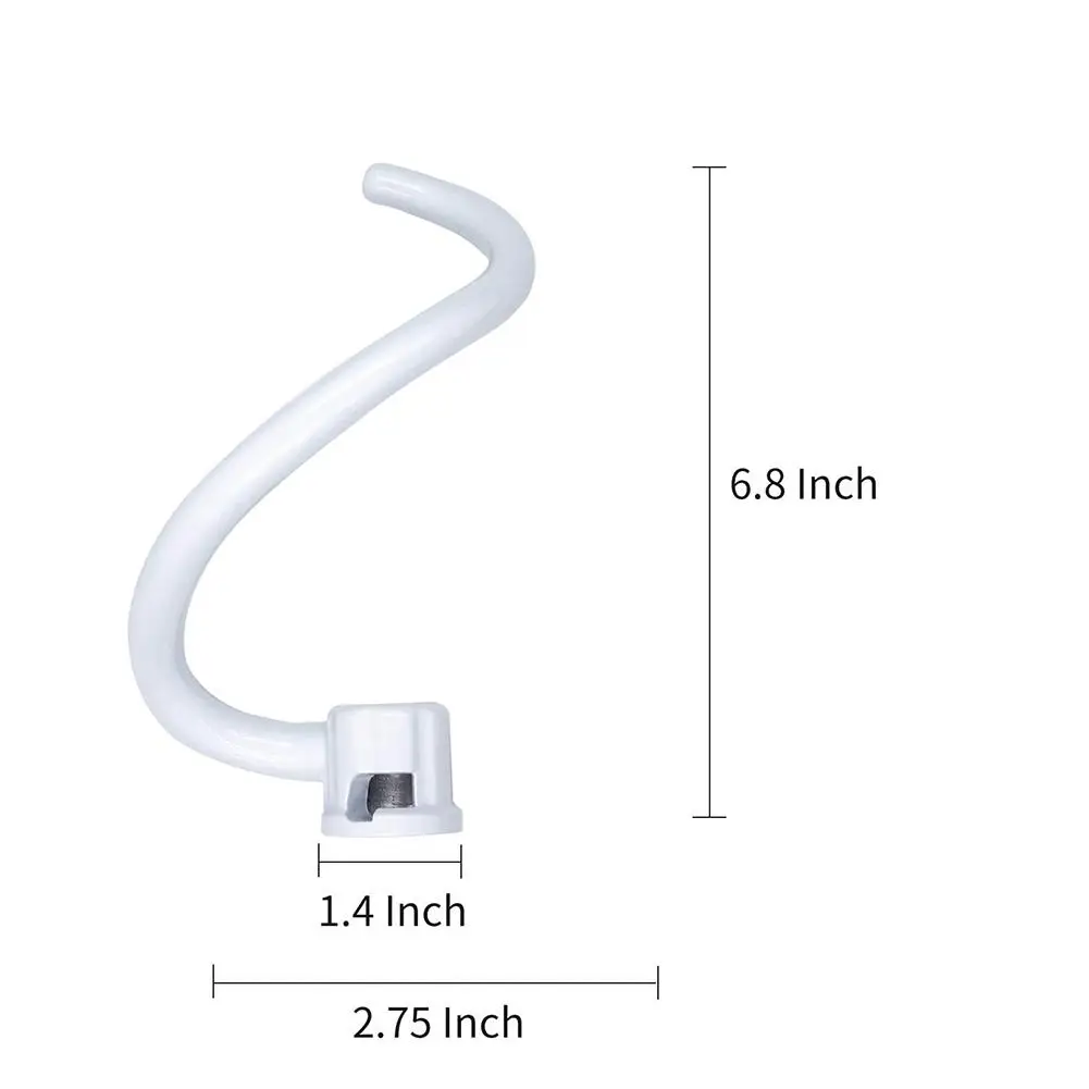 Dough Hook for KitchenAid KV25G0X..Stand Mixer Spiral Coated Aluminum