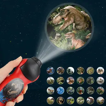 

Kids Toys Projector Dinosaur Pattern Light up Toy for Baby Sleep Stories Projector Flashlight Educational Toys for Children