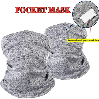 

Multi Riding Mask Ventilating Scarf Sun Protection Sand Prevention Muffler with Pocket Can Load Guaze Mask Extender