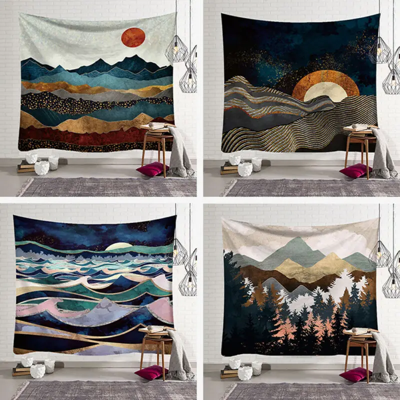 

2019 New Mandala Tapestry Wall Hanging Psychedlic Scenery Tapestry Gothic Home Wall Decor