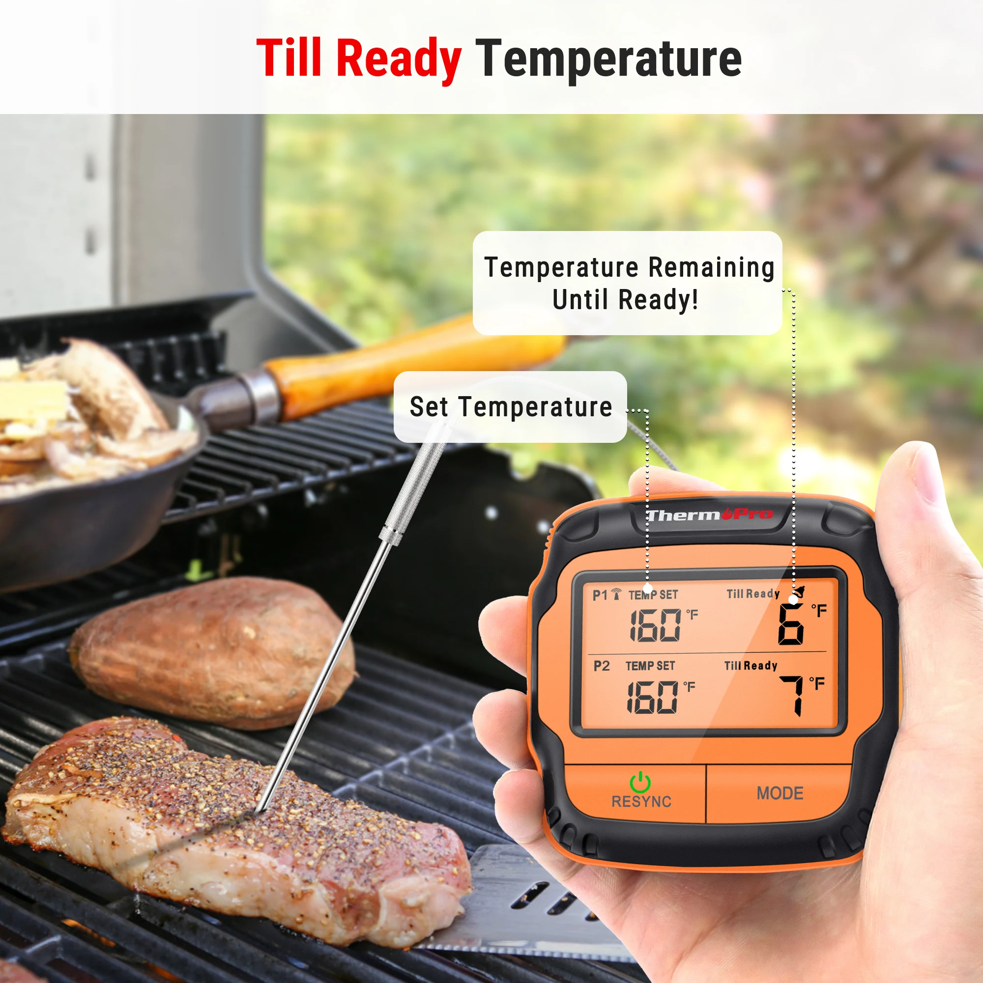 Digital Meat Thermometer 4 Probes  Thermopro Kitchen Thermometer - Tp27c 4  Meat 150m - Aliexpress