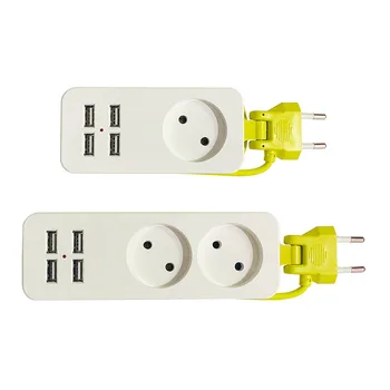 

Power Strip 1/2 EU Plug 1200W 1.5m Wall Multiple Socket Travel Adapter 4 USB Port for Mobile Phones for Smartphones Tablets