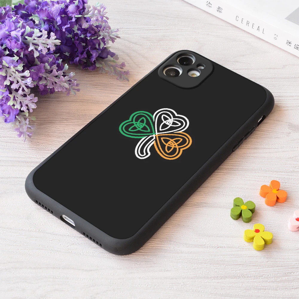 iphone 6 case For iPhone Ireland Flag Over A Celtic Knot Shamrock Print Soft Matt Apple iPhone Case iphone 8 plus silicone case