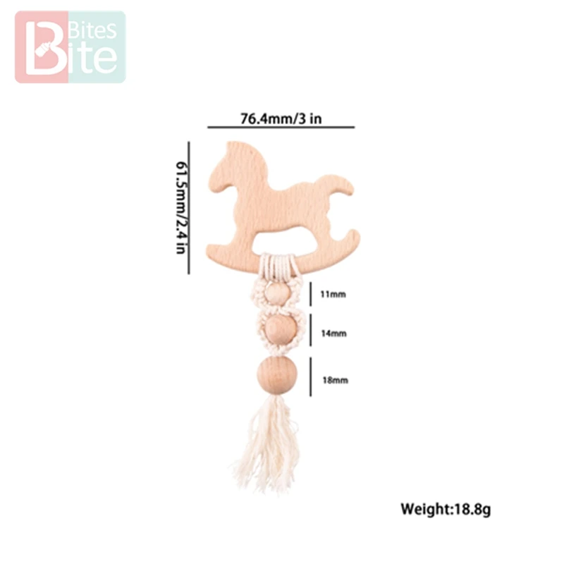 1 шт. бука деревянная лошадь облака Прорезыватель крючком деревянные бусины DIY деревянные украшения изготовление кисточкой кулон детская коляска аксессуары Товары для малышей - Цвет: Horse