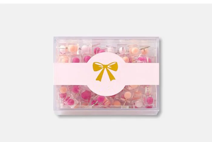 80 шт прозрачные пластиковые штифты для пробковой доски Цветные thumbtacks Nail Photo Wall Декоративные Канцелярские Принадлежности для переплета