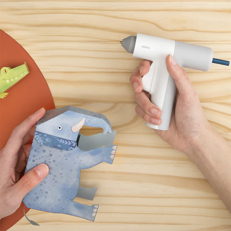HOTO QWRJQ001 Hot Melt Glue Gun Lithium Battery 4V Cordless Glue With Stick 125mm Home DIY Household Electric Heat Tools hot melt glue gun,hot glue gun,cordless glue gun