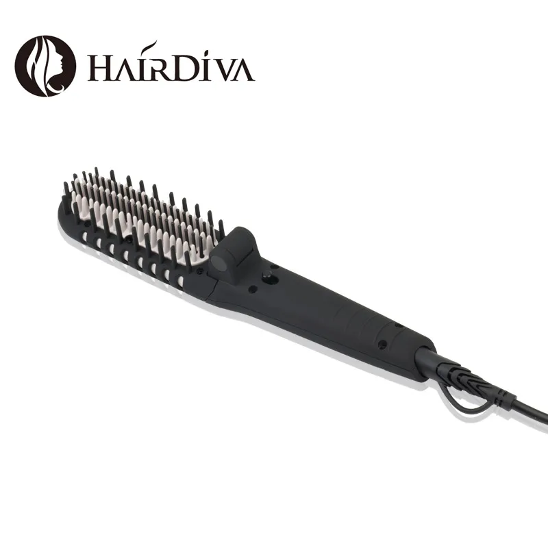 HairDiva Волшебная Складная Ионная Щетка для волос портативная электрическая расческа для выпрямления волос путешествия выпрямитель для волос анти ожоги в черном цвете - Цвет: Bubble Pack