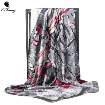 

Luxury Brand square scarf Women 90*90cm Silk Scarfs Van Gogh Painting Scarves Spring Summer Shawls For Ladies