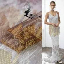 Высокая-конец пользовательские шелковой органзы печати шелковой ткани для летнее платье пальто 140 см, ширина 8 Momme модная ткань для DIY Швейные 18 новая распродажа