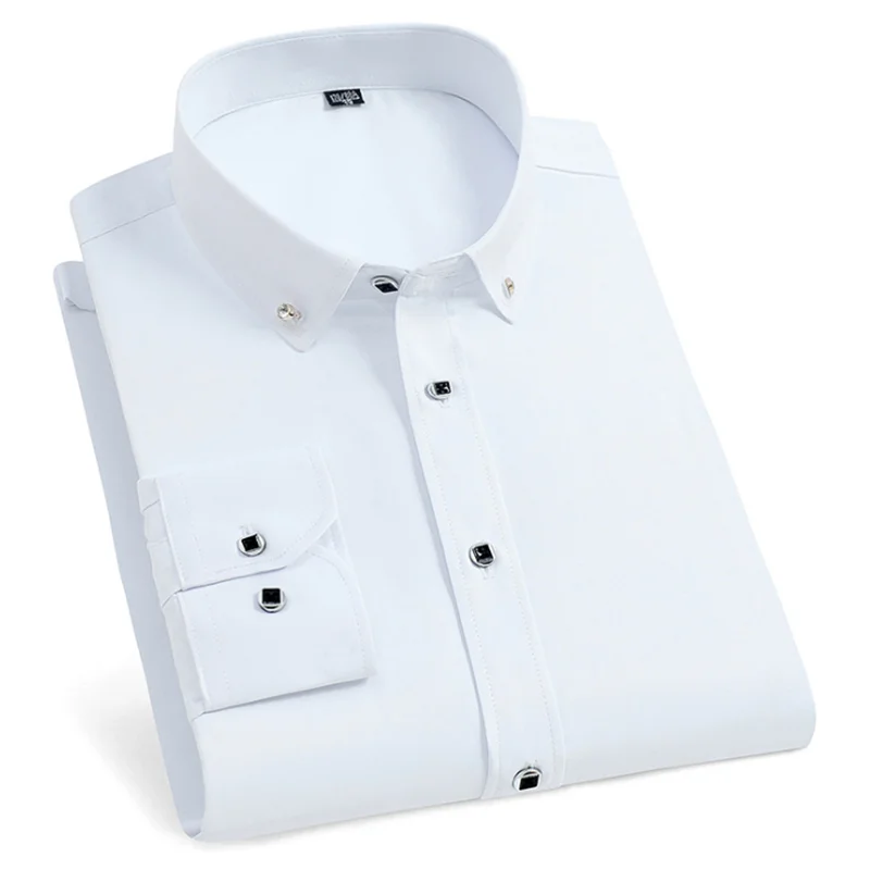Модная мужская деловая одежда с длинным рукавом для работы, рубашки Camisa, яркие цвета, чистый хлопок, дышащий костюм, базовые костюмы, ткань