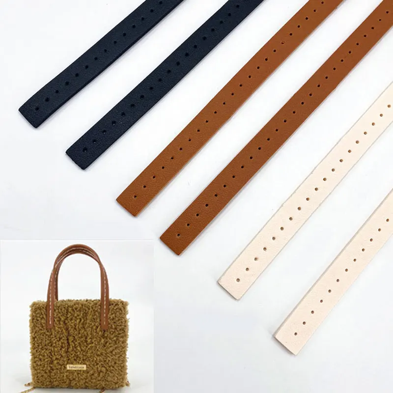 2 Pcs Bag Belt Detachable Pu Leather Handle Bag Strap Diy Replacement Bags Part Handbag Band Handles Lady Shoulder Bag Accessory 2 pcs handbag strap women bag belt detachable bag handle lady shoulder bag strap diy replacement straps accessories for bags