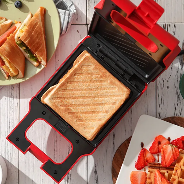 Sandwich Machine Toaster Breakfast Machine Artifact Household Bread Light Food Machine Waffle Multi-Function Spitting Driver 1