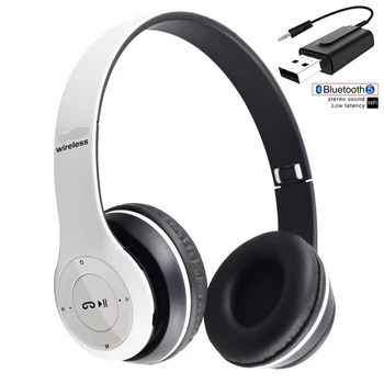 

Foldable Bluetooth Wireless Headphone with Mic with For PS4 TV PC Wireless Transmit Gamer Headset Phone Music Stereo Bass Helmet