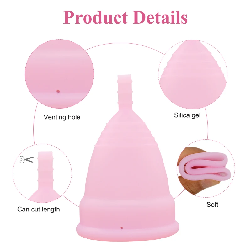 1pcs Menstrual Cup and 1pcs Sterilizer Cup Sterilizing Collapsible Cups to Clean Copa Menstrual Recyclable Foldable Cup