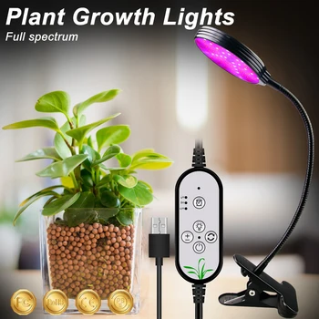 

USB Led Grow Light 5V Full Spectrum Led Phyto Lamp 3 Heads Waterproof Flower Seedling Bulb SMD 2835 Indoor Lighting Plants Lamp