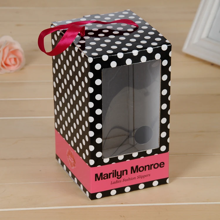 

Handable Display Box Customized Gift Boxes Foldable Paper Box Corrugated Box with PVC Window