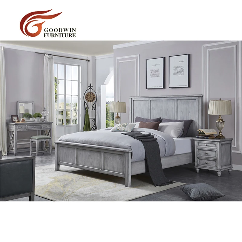 New design wooden grey color cheap double bed Новый дизайн деревянный ...
