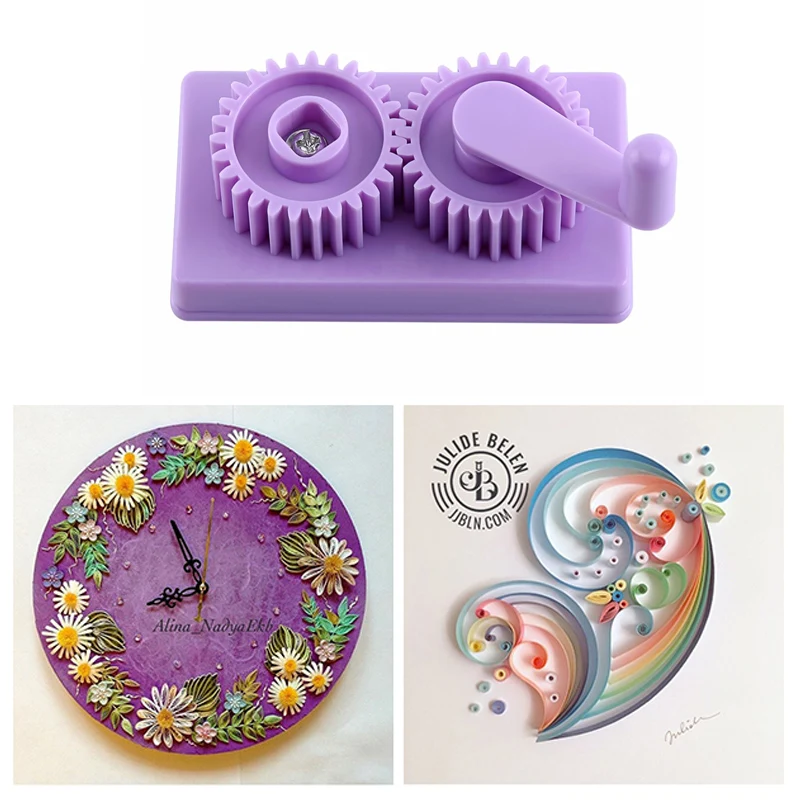 

Purple Plastic Paper Quilling Crimper Machine Crimping Craft Quilled DIY Art Tool Christmas Papercraft DIY Scrapbooking Stamping