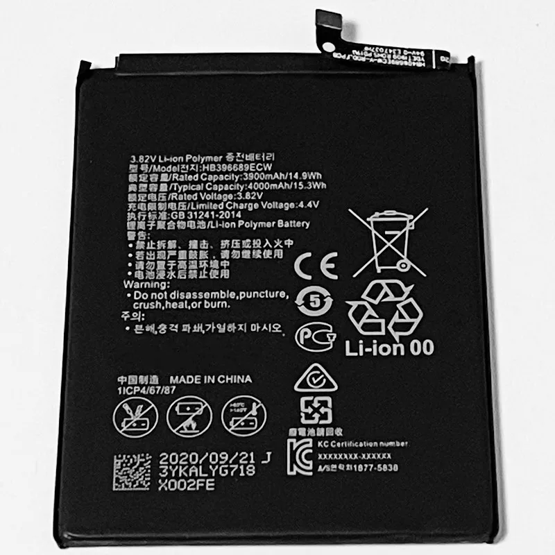 Аккумулятор 3 82 V 4000mAh HB396689ECW для Huawei Honor Play ASK-AL00X ASK-TL00x | Мобильные телефоны и