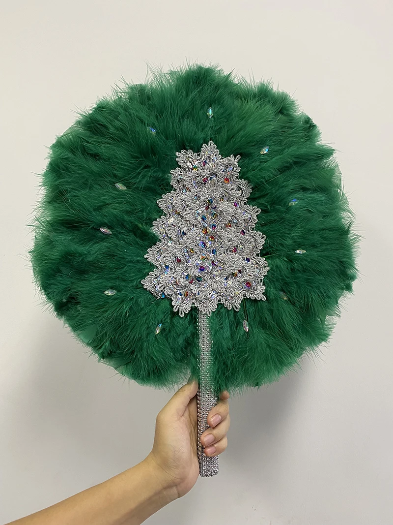 African Custom Wedding Feather Hand Fan with Pearl Lace Dance Handmade Bride Held Photo Props Favors | Дом и сад