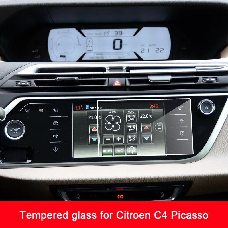 Tempered Glass Film For Citroen C4 Picasso Car Gps Navigation Hd Clear Touch Screen Protector 2014-2017 Year - Interior Mouldings - AliExpress