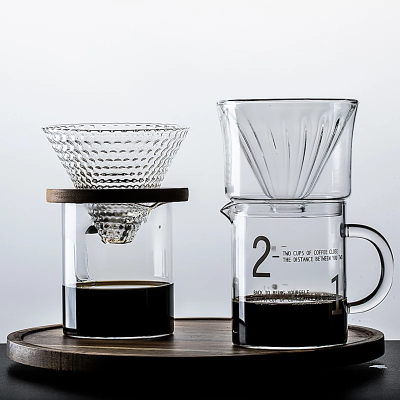 Набор фильтров для кофе V60 простая стеклянная кофейная капельница 1 2 чашки
