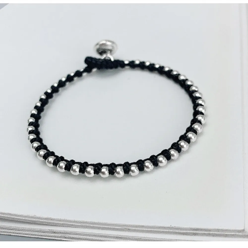 Buy quality 925 Silver Designer Black Moti Bracelet in Rajkot-chantamquoc.vn