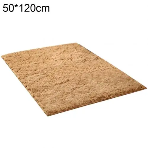 Нескользящий мягкий ковер для гостиной, пушистый коврик на полу, подушка для ковра - Цвет: Khaki 50x120cm