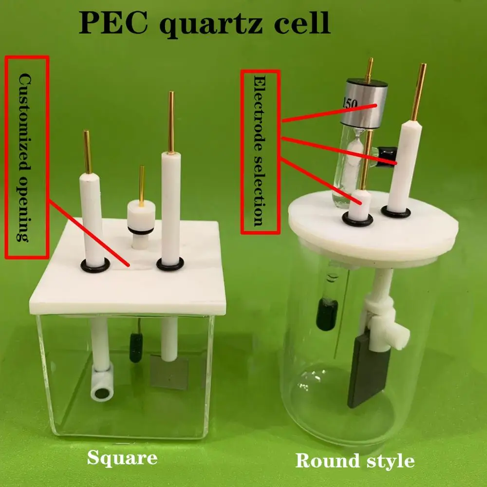 PEC test, 50 * 50 * 50mm quartz electrolytic cell, quartz electrolytic cell and supporting electrode are purchased separately