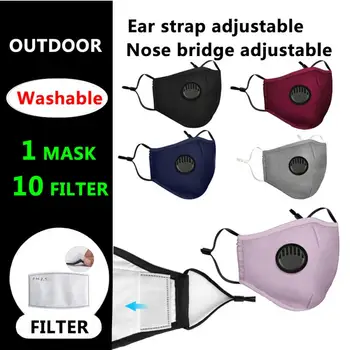 

10pcs Replaceable Mask Filter With Washable Respirator face mask Man Woman Outdoor Daily Use Black Blue Purple Gray Pink Mask