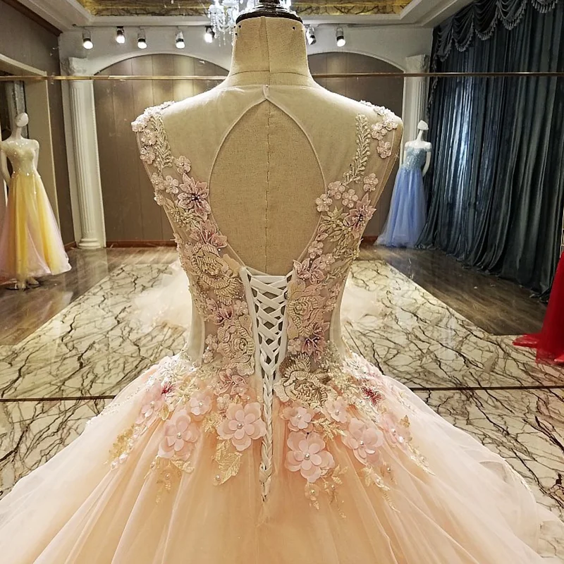 LS63454 Длинные Вечерние платья выпускного вечера Корсет назад бальное платье Appliques