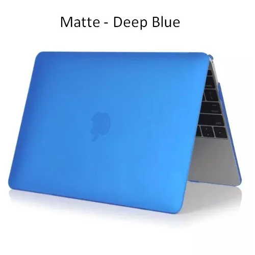 Кристально матовый чехол для ноутбука MacBook Touch ID A1932 чехол, для Macbook Air 13 A1466 A1369 Pro retina 11 12 13 15 жесткий чехол - Цвет: Matte blue