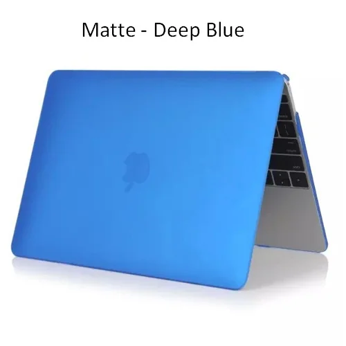Matte blue Кристально матовый чехол для ноутбука MacBook Touch ID A1932 чехол, для Macbook Air 13 A1466 A1369 Pro retina 11 12 13 15 жесткий чехол - Цвет: Matte blue