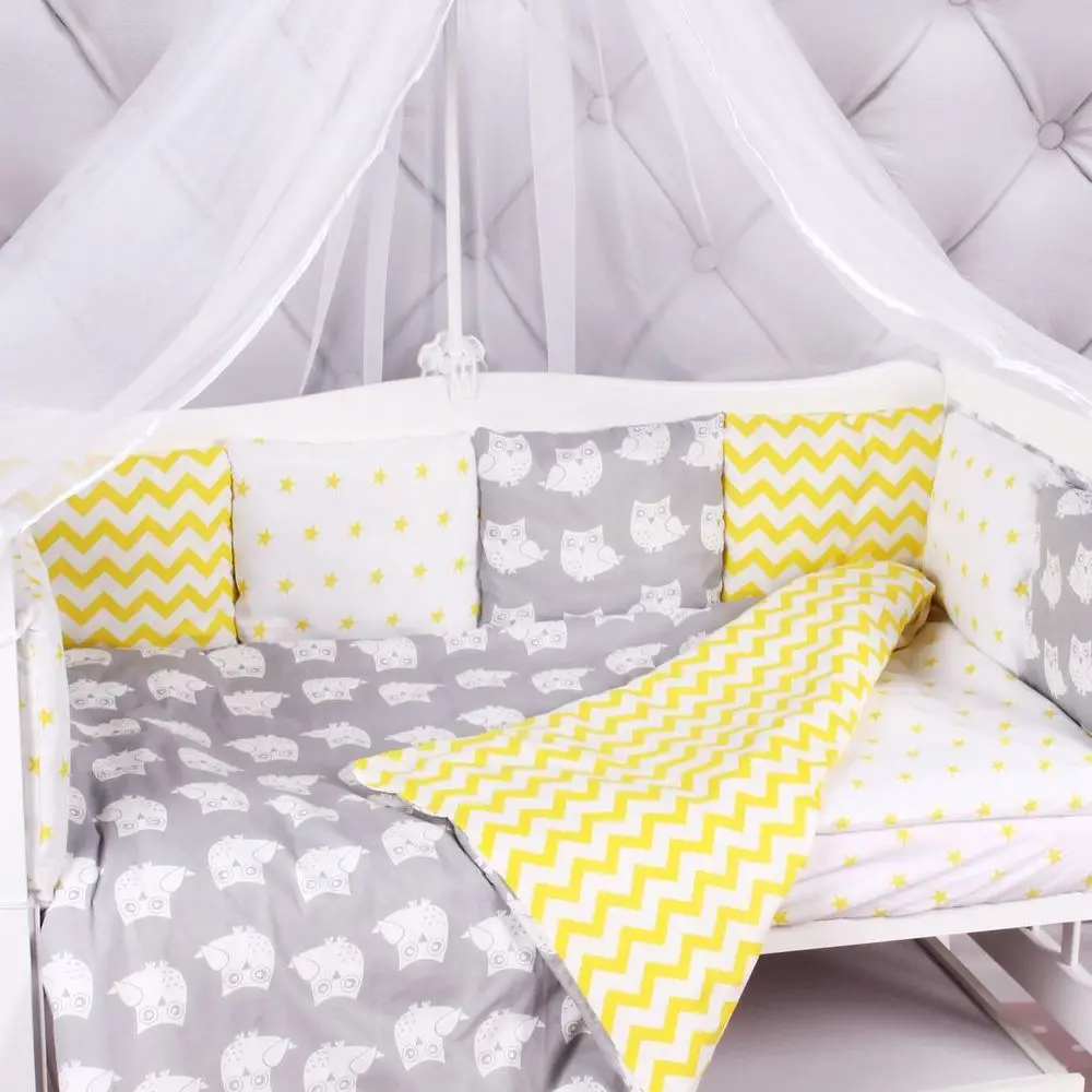 Комплект Premium в кроватку 18 предметов(6+12 бортиков) AmaroBaby, бязь