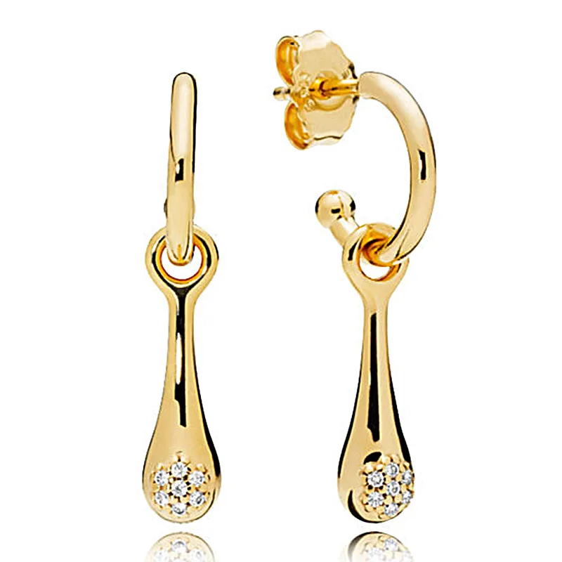 

Женские серьги из серебра 925 пробы, с золотистым блеском