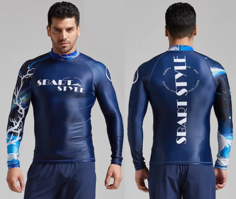 T96 1-Shirt only Sbart купальная одежда с длинными рукавами Мужская Рашгард УФ рубашка для плавания Knitesurf Windsurf Rashguard Sails Дайвинг футболка Рашгард - Цвет: T96 1-Shirt only