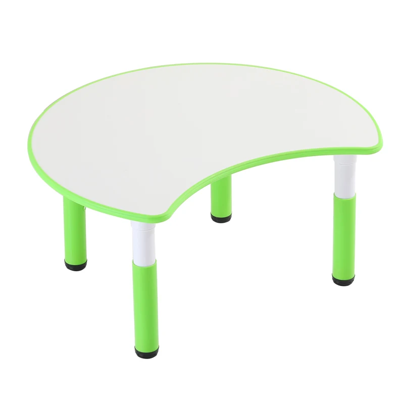 

Children's table adjustable lifting student desk new crescent table kindergarten lifting fire board tables and chairs