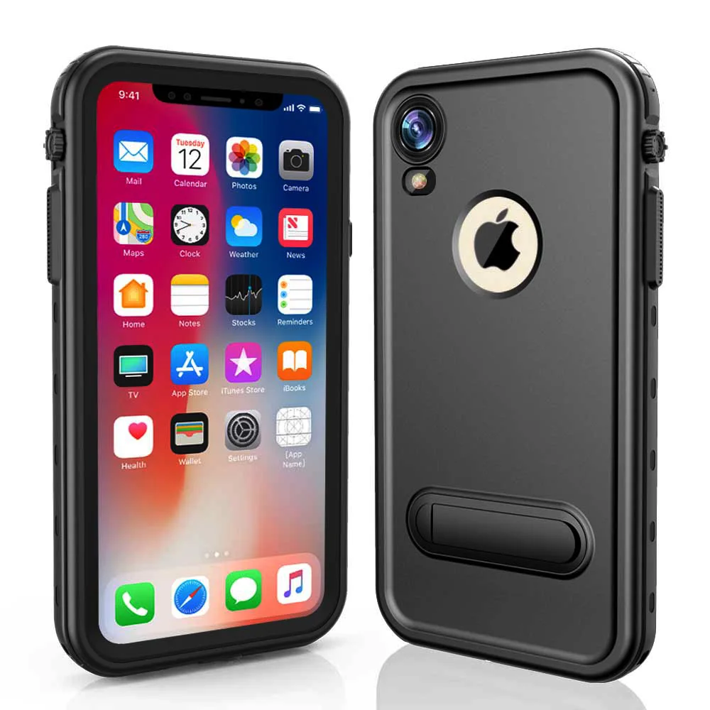 IP68 Водонепроницаемый чехол для iPhone X XS XR Плавание Дайвинг открытый противоударный чехол для iPhone XS Max полная защита с подставкой