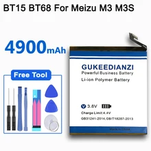 Аккумулятор GUKEEDIANZI емкостью 4900 мАч для Meizu M3 M3S/M3 mini BT15 BT68, аккумулятор большой емкости для смартфона Meizu M3 M3S