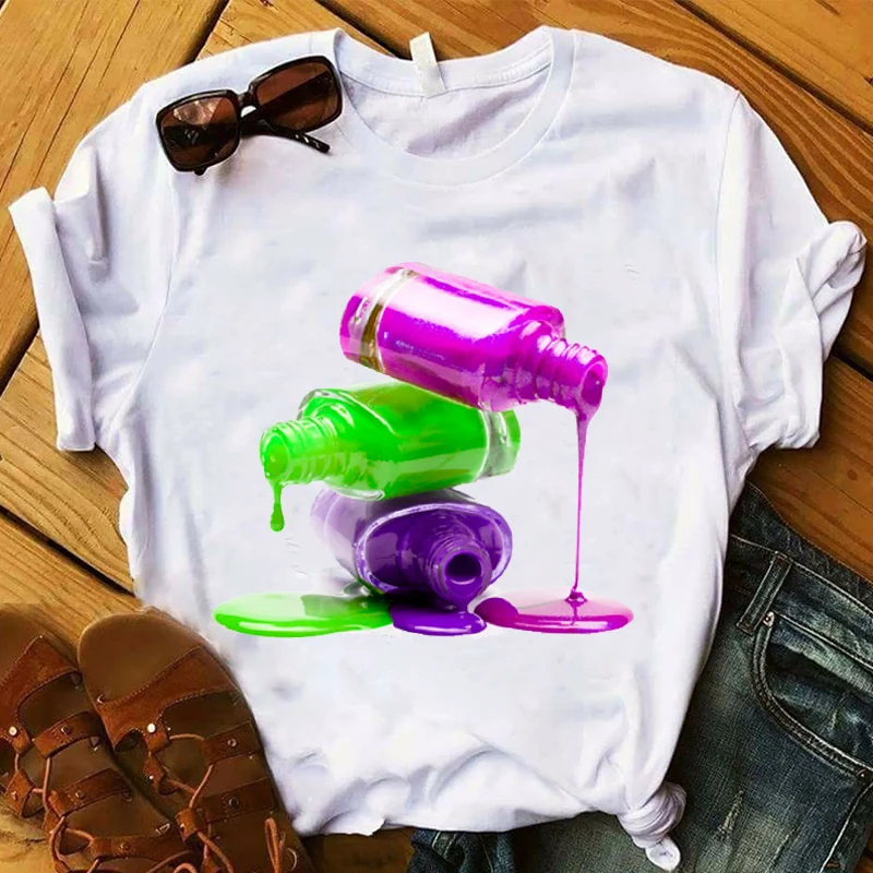 Women T Womens 2020 Graphic Finger Nail 3D Casual Cute Lady 90s Girl Summer Top Tshirt Tee Shirt Female Ladies Clothes T-shirt Women T Womens 2020 Graphic Finger Nail 3D Casual Cute Lady 90s Girl Summer Top Tshirt Tee Shirt Female Ladies Clothes T-shirt