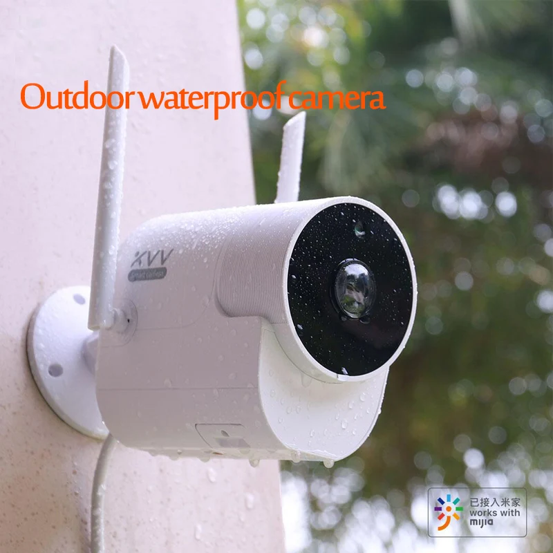 Уличная смарт камера Xiaomi водонепроницаемая угол обзора 150 ° 1080P Wi Fi ночное видение