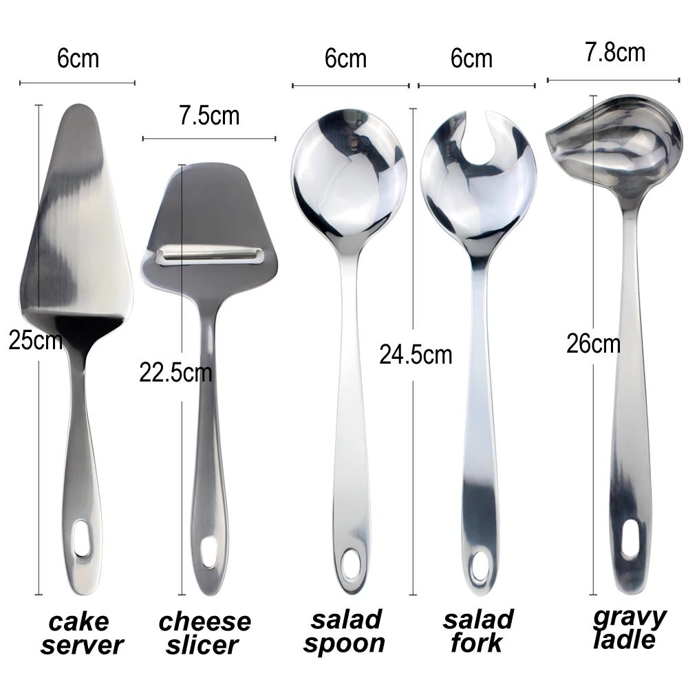 Utensílios de cozimento poderosos de aço inoxidável