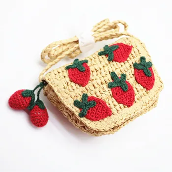 

Handmade Wasit Bag Fashion Women Solid Straw Adjustable Shoulder Bag With zip Strap Simple Joker Crossbody Pocket Handbag